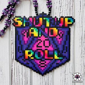 Baulder's Gate Dungeons and Dragons D20 Perler Necklace